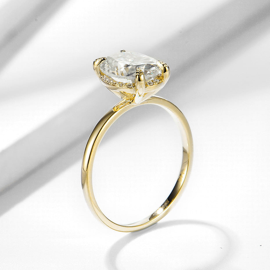 3 carat moissanite ring oval cut