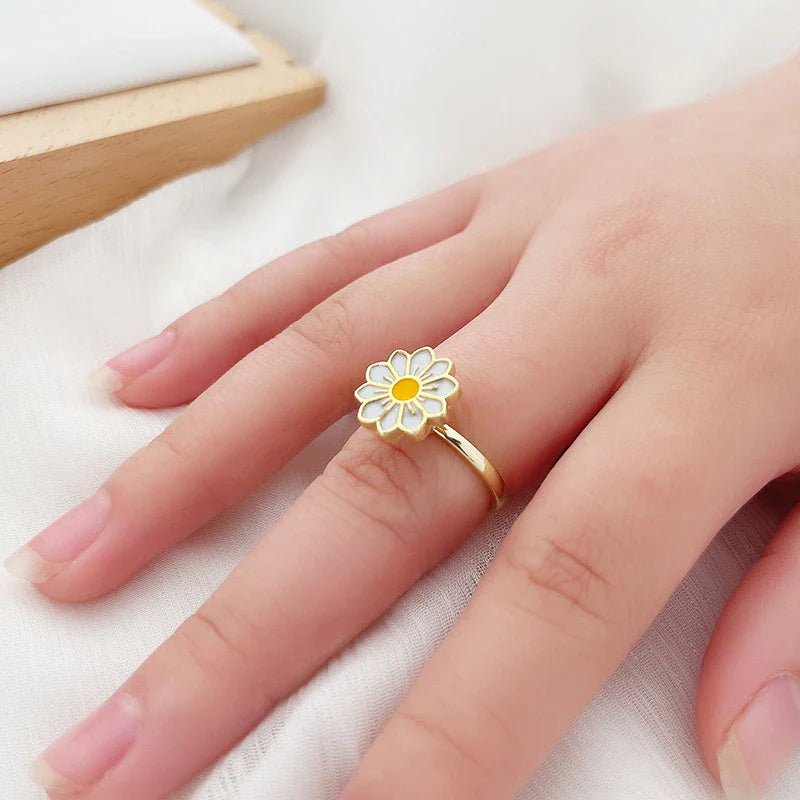 Daisy anxiety fidget ring