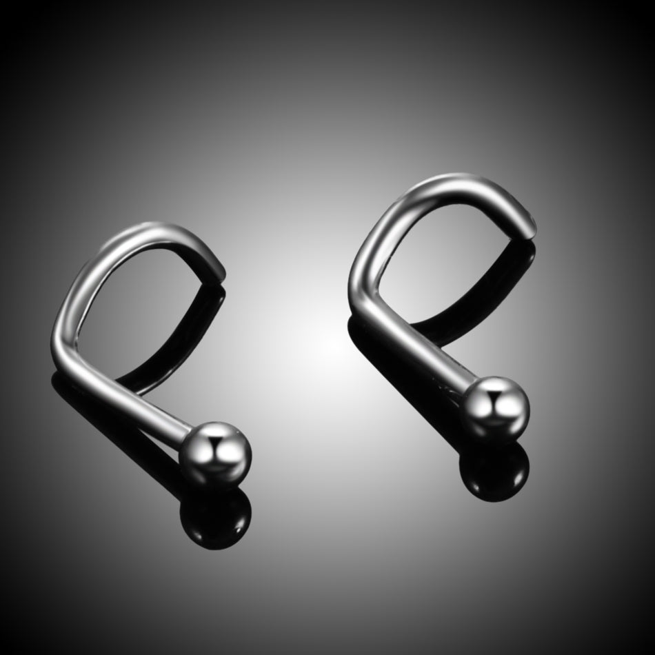 Twist nose stud with a ball titanium 18G 20G