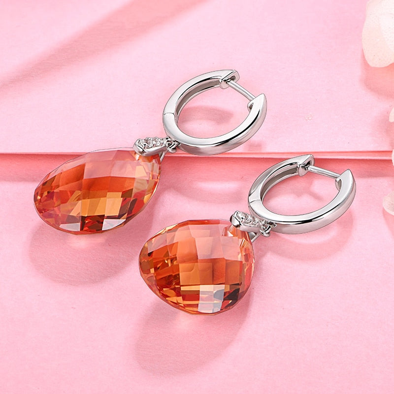 Zultanite gemstone earrings dangle earrings color change