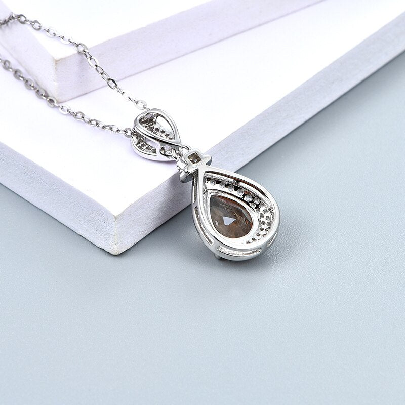 Zultanite necklace teardrop pendant necklace color changing