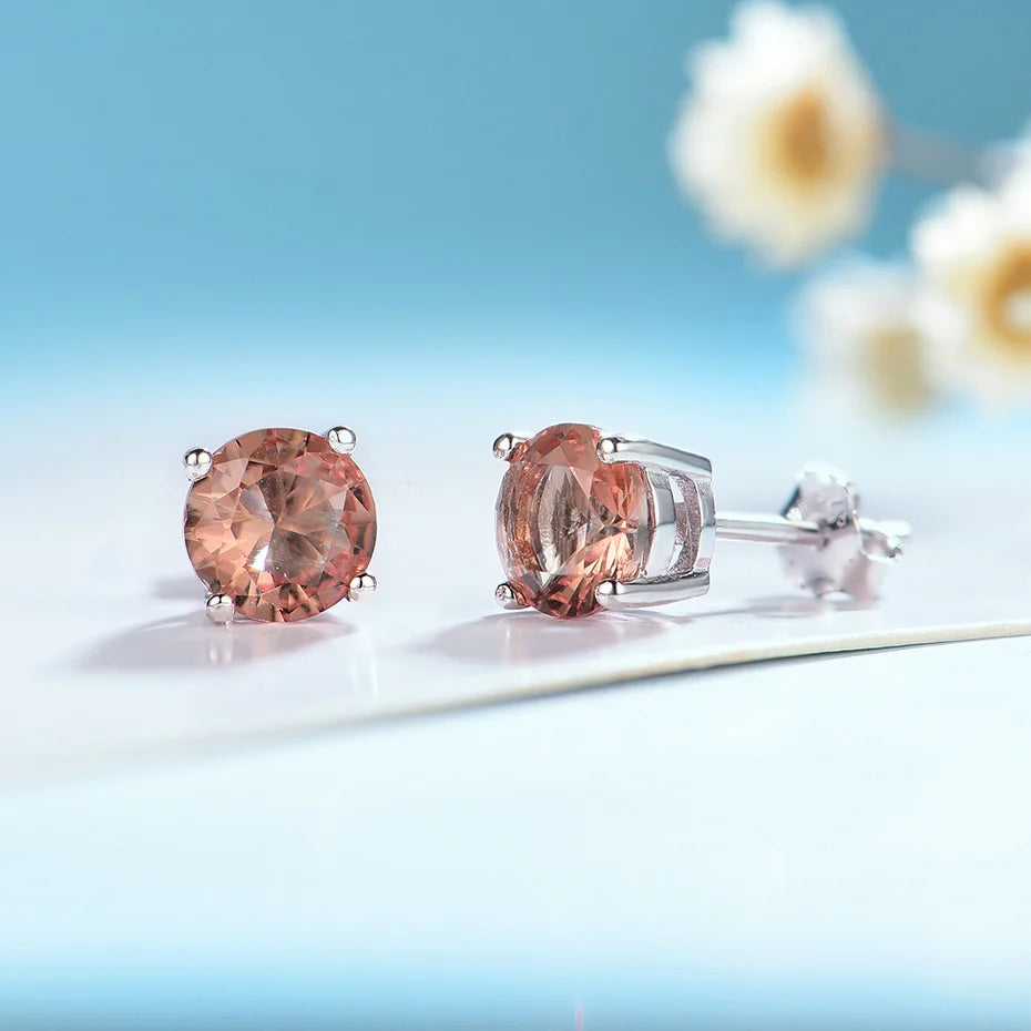 Zultanite stud earrings round cut