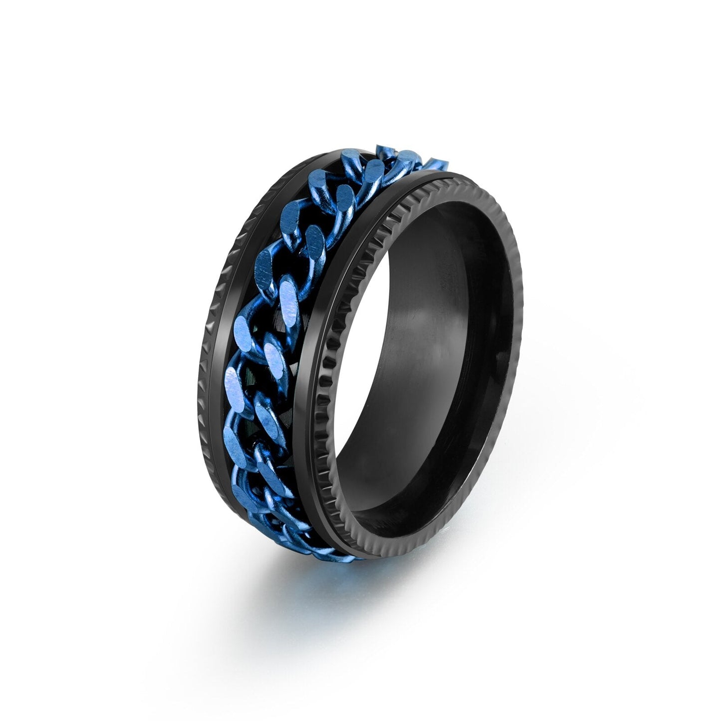 Rotatable bottle opener ring black