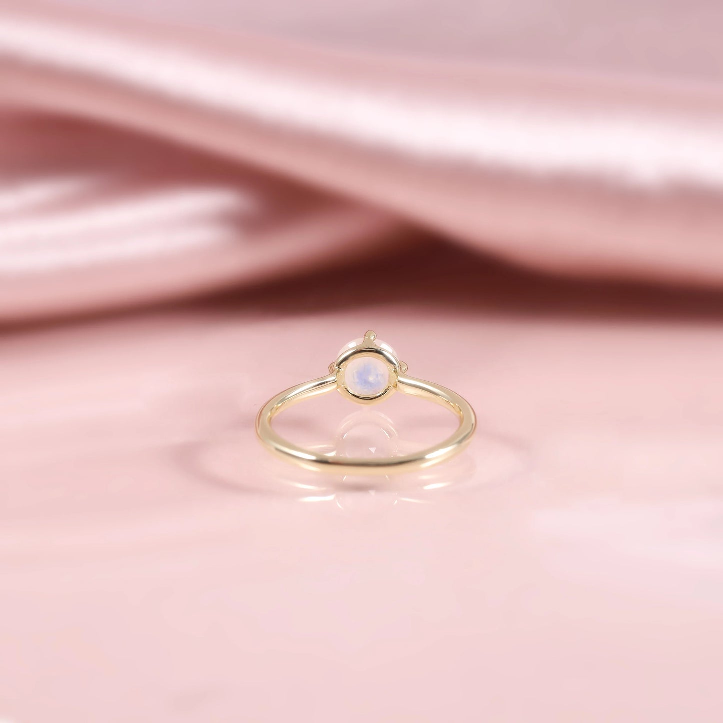 Moonstone crystal ring minimalist with a round moonstone moonstone boho ring gemstone ring