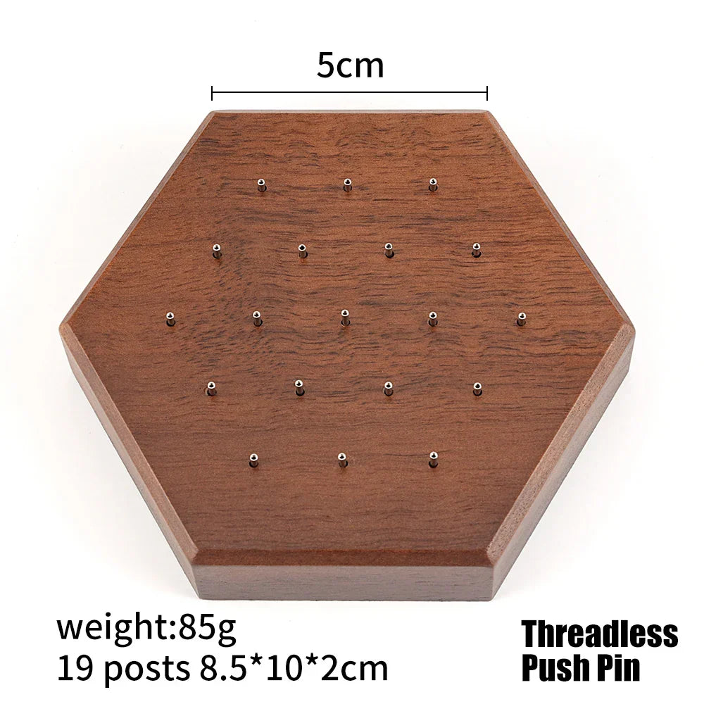 Stud earring organizer black walnut wood body jewelry display lip stud nose stud