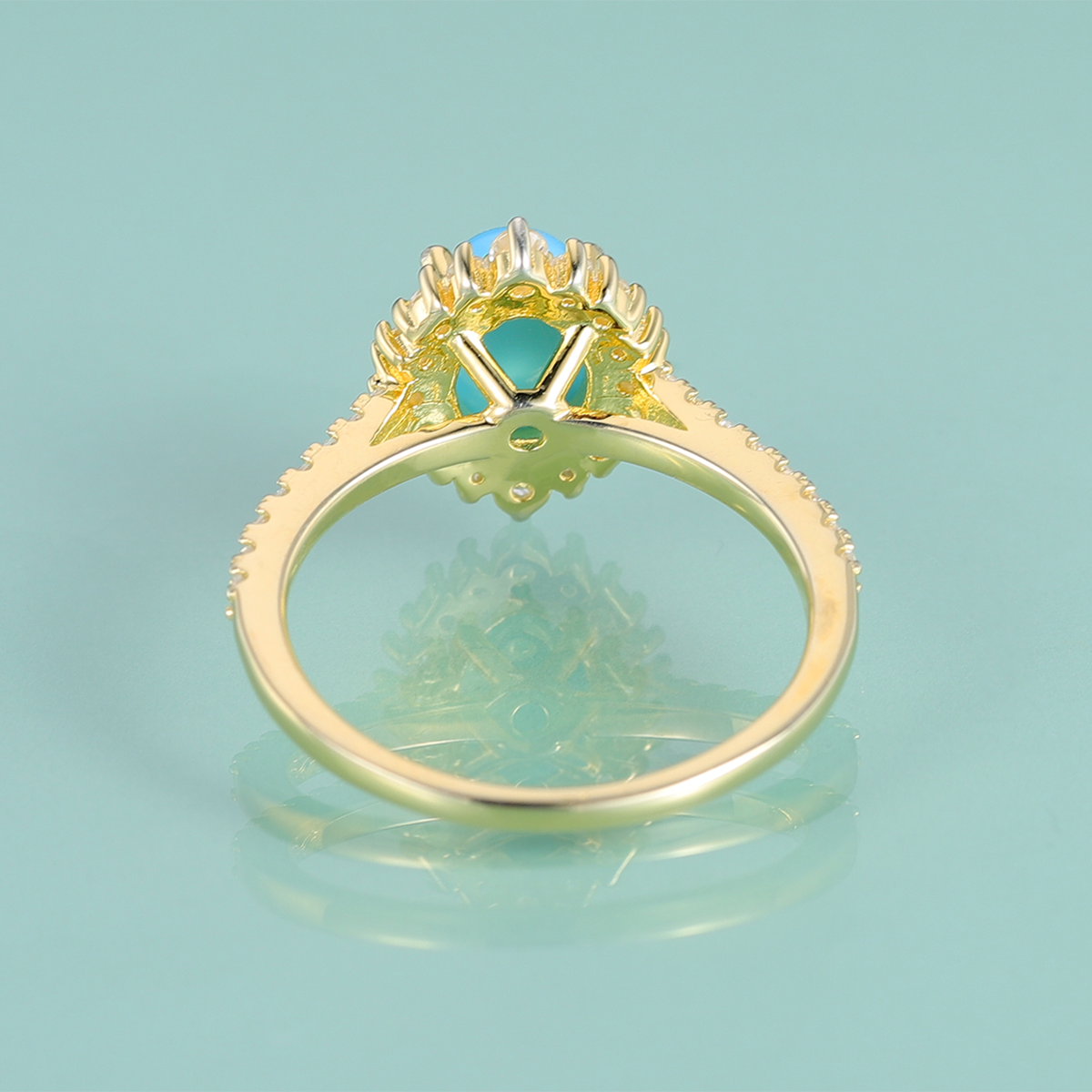 Gold turquoise ring Kate Middleton Princess Diana ring