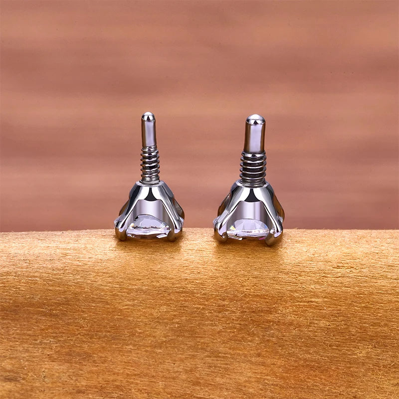 Ashley piercing stud titanium lip piercing stud labret stud with CZ stones cute ashley piercing jewelry