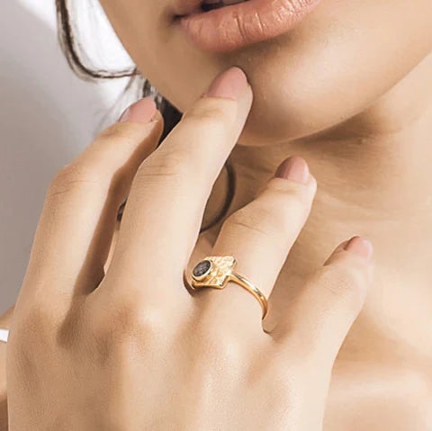 Labradorite ring vintage style sterling silver with a genuine labradorite stone