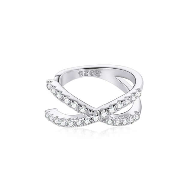 Criss cross cuff earring