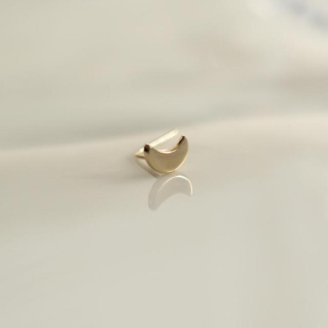 14K gold moon nose stud L shaped