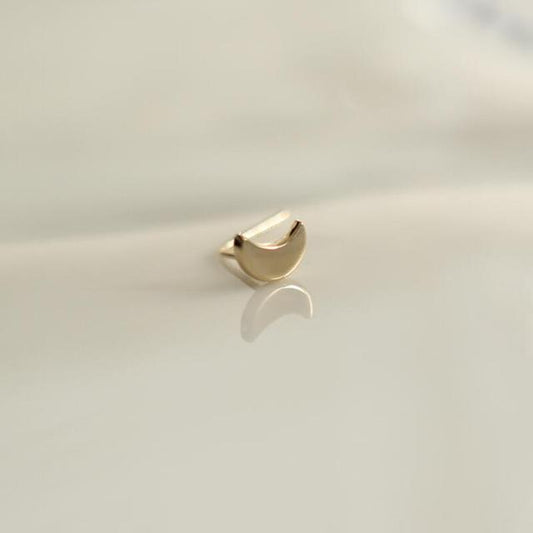 14K gold moon nose stud L shaped