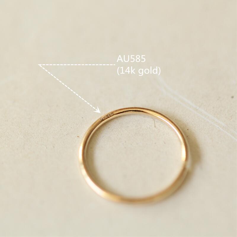 14K gold nose ring simple and minimalist