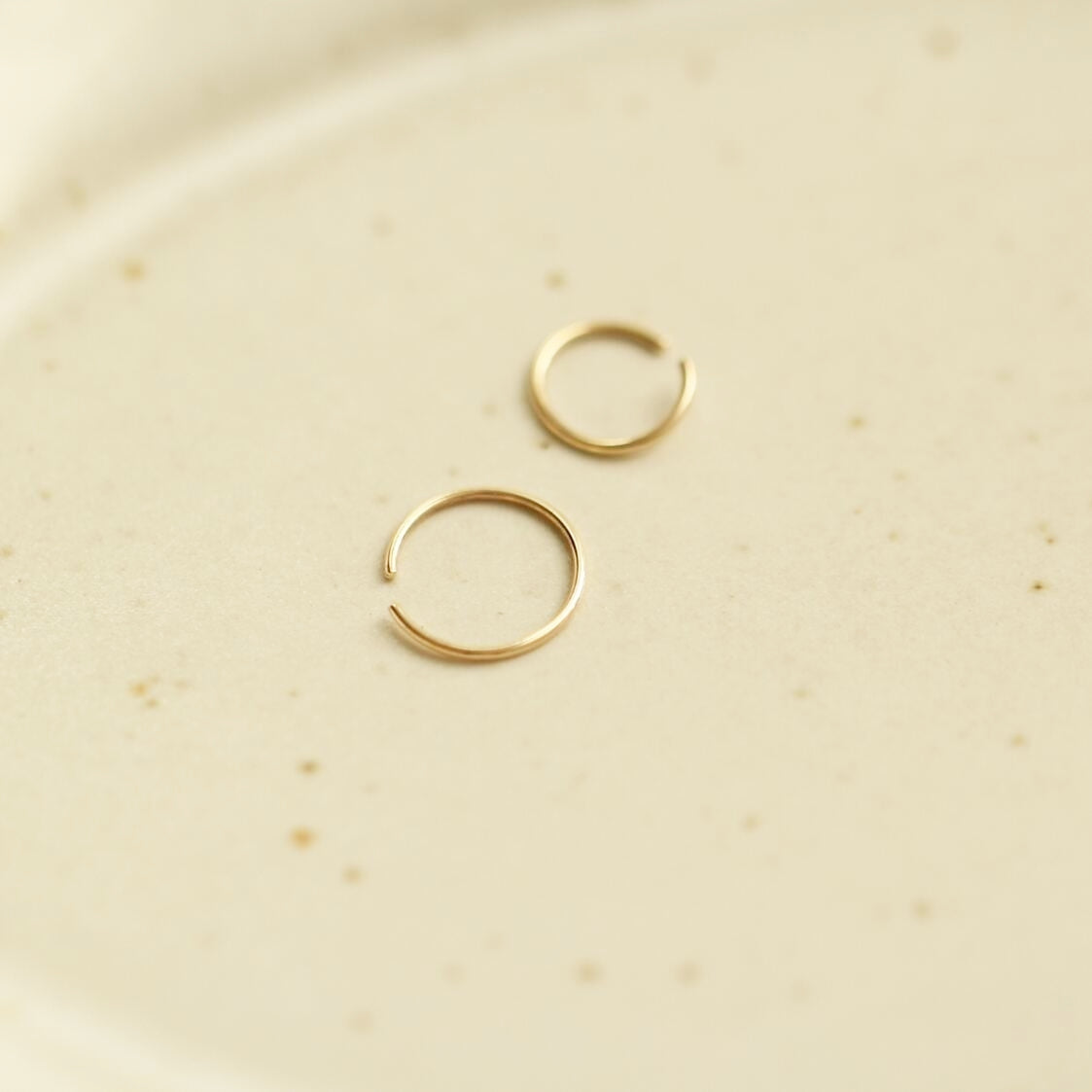 14K gold nose ring simple and minimalist
