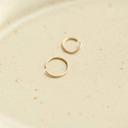 14K gold nose ring simple and minimalist