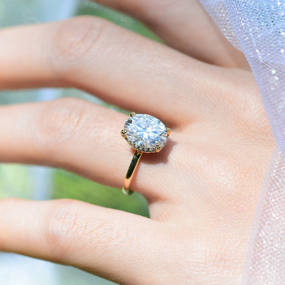 3 carat moissanite ring oval cut