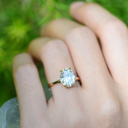 3 carat moissanite ring oval cut