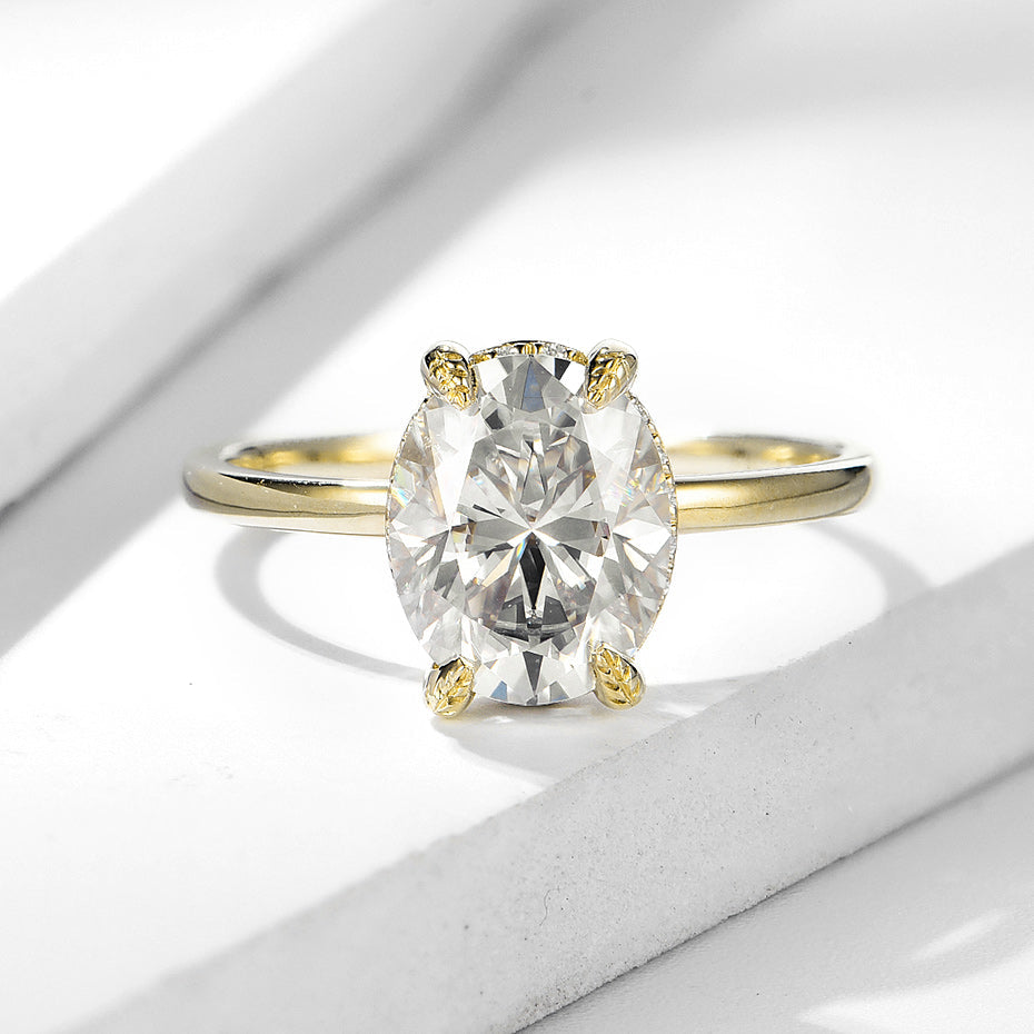 3 carat moissanite ring oval cut