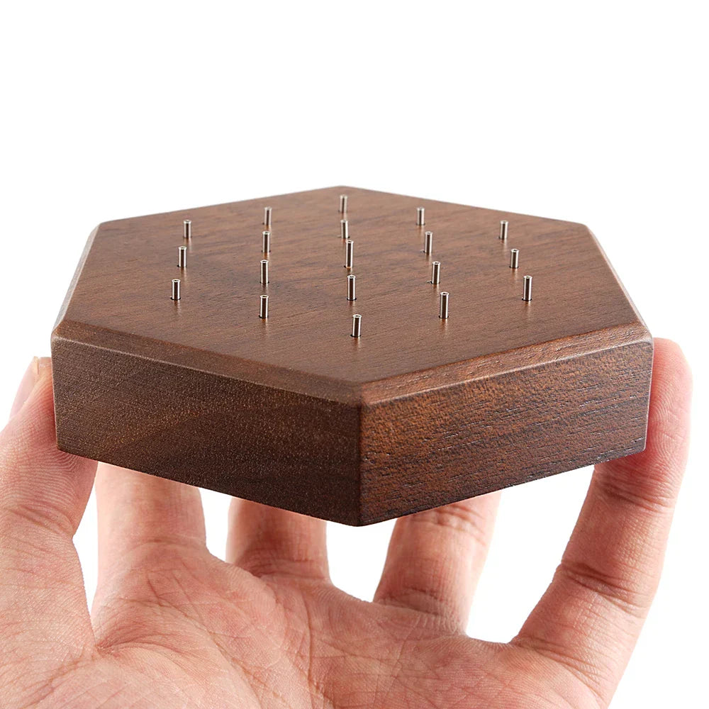 Stud earring organizer black walnut wood body jewelry display lip stud nose stud