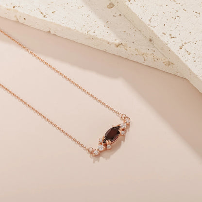 Garnet stone necklace with a natural garnet necklace for a woman