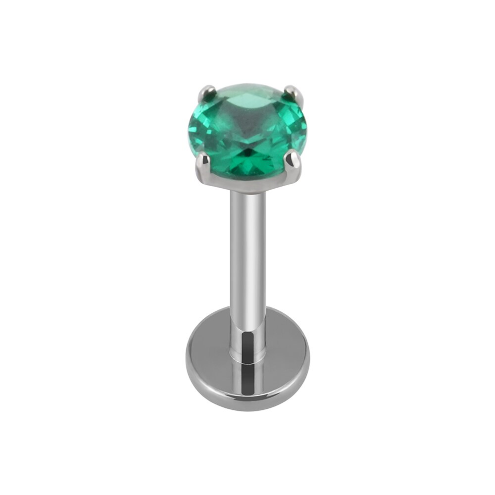 Labret nose stud pink green blue 16G titanium