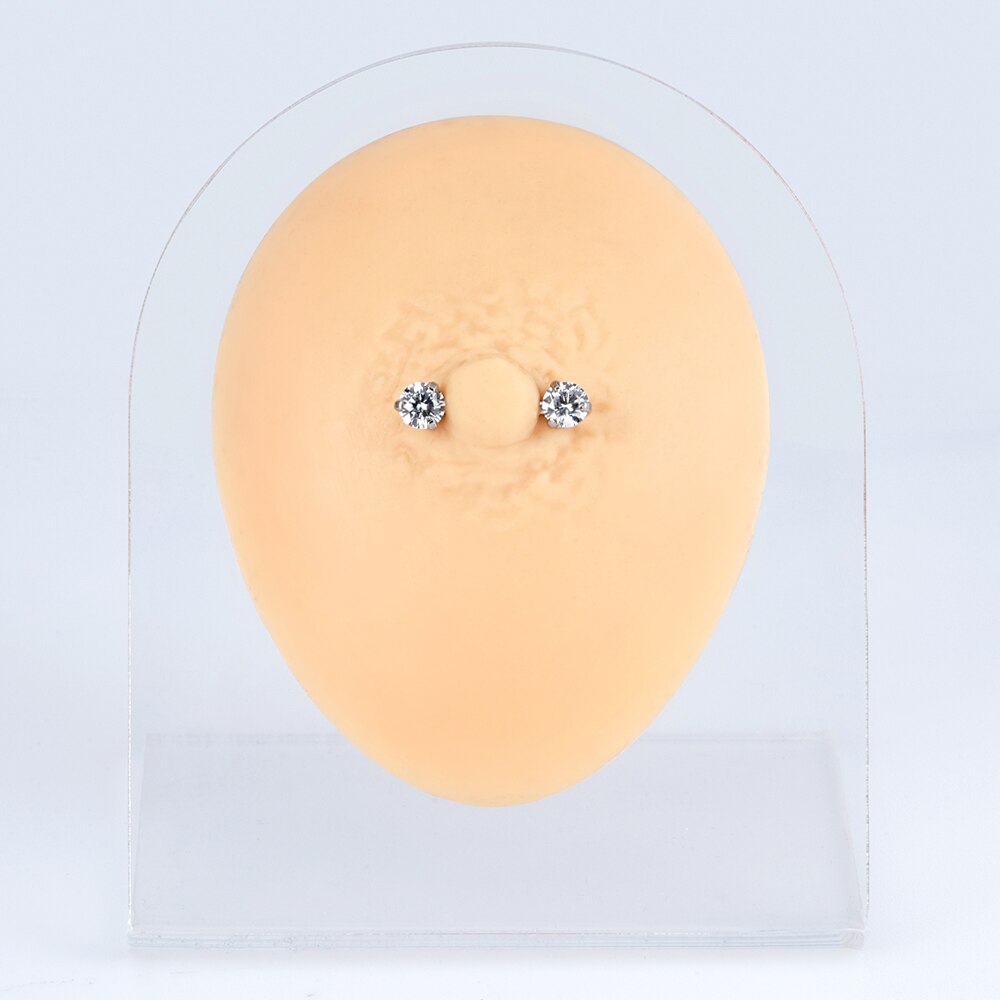 Cute nipple ring colorful and fun 14G implant grade titanium 1 piece