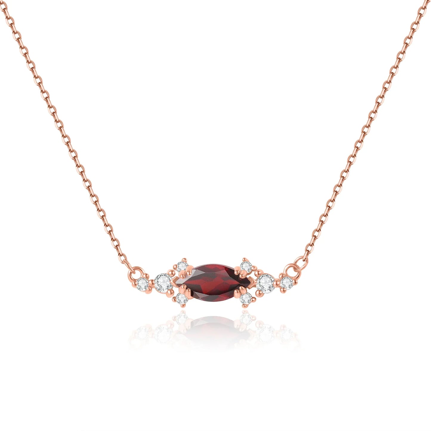 Garnet stone necklace with a natural garnet necklace for a woman
