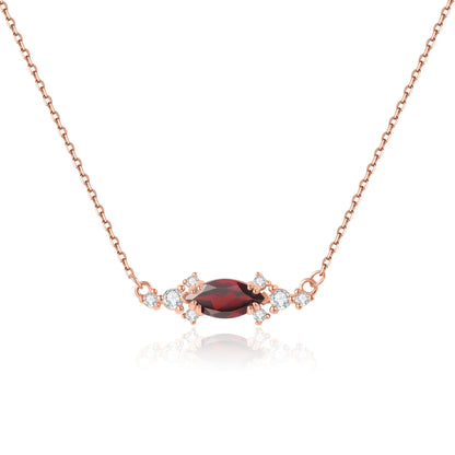 Garnet stone necklace with a natural garnet necklace for a woman
