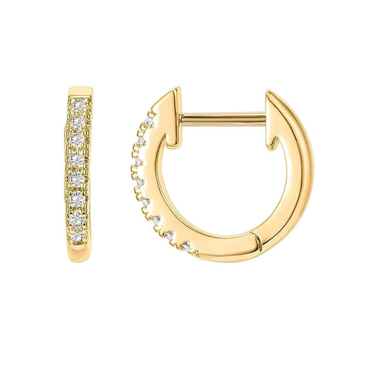 Gold huggie earrings