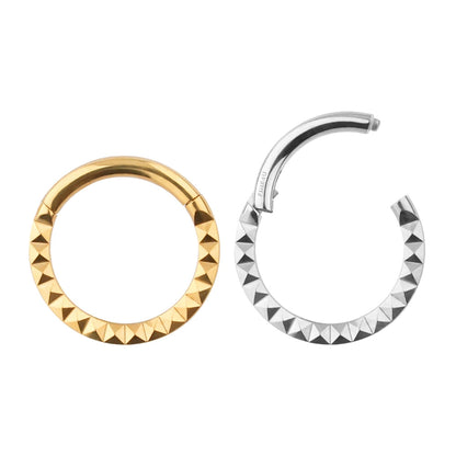 Gold nose ring 16 gauge made of titanium