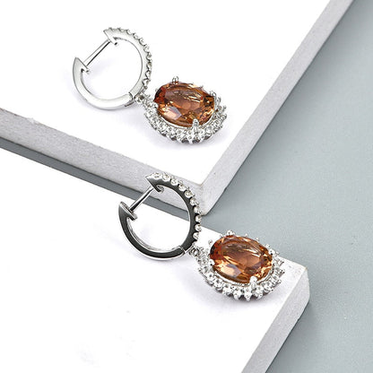 Zultanite gemstone earrings vintage style