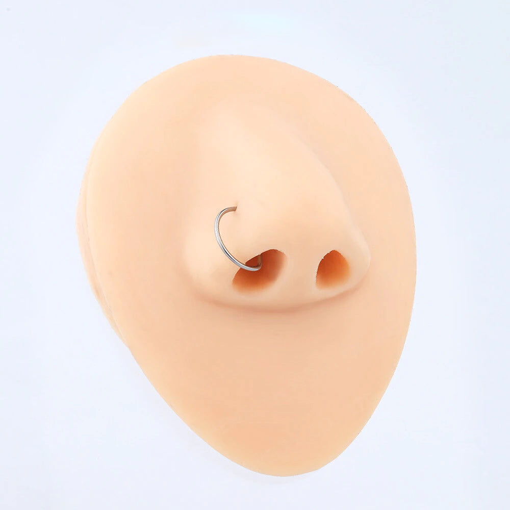 D shape nose ring 20 gauge nose ring titanium D shape nose stud 18 gauge