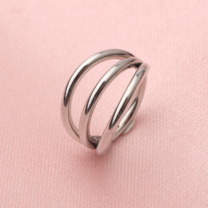 Triple helix piercing hoops titanium 16G