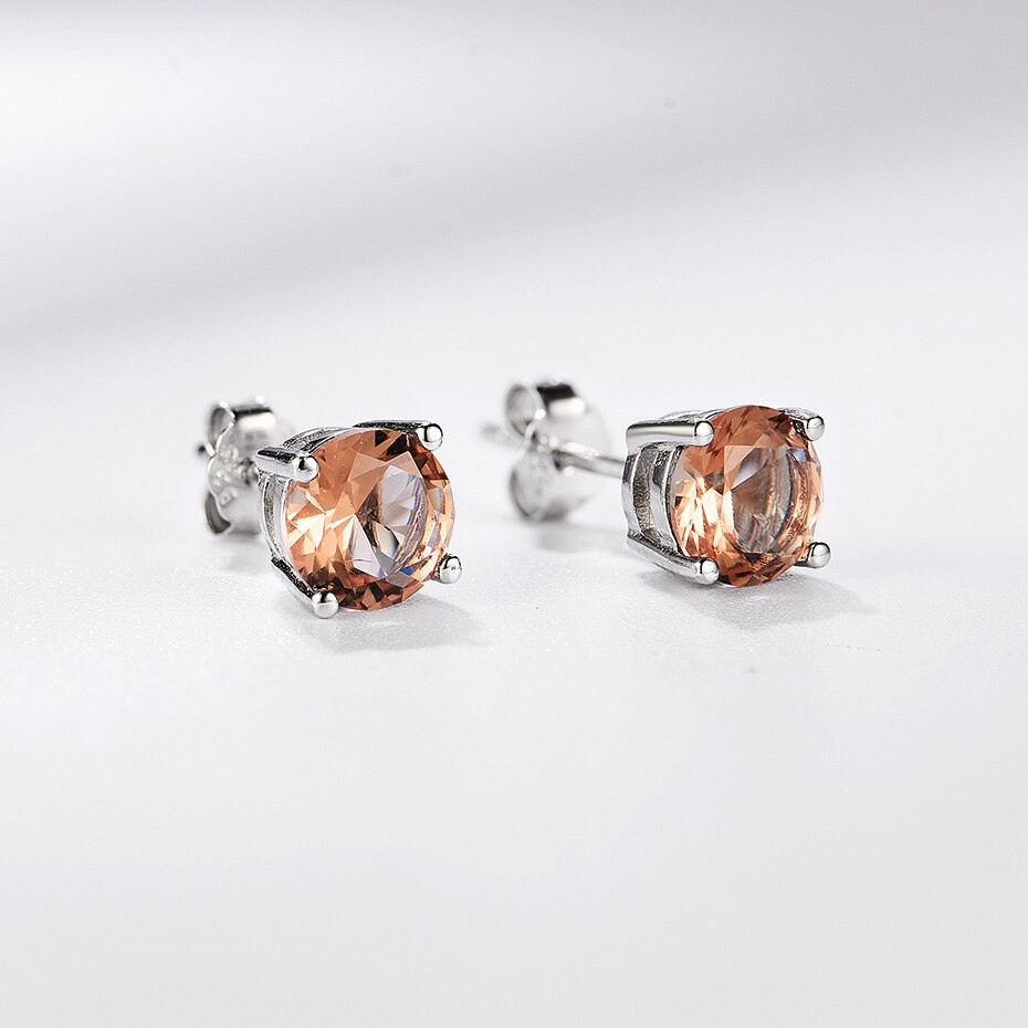 Zultanite stud earrings round cut