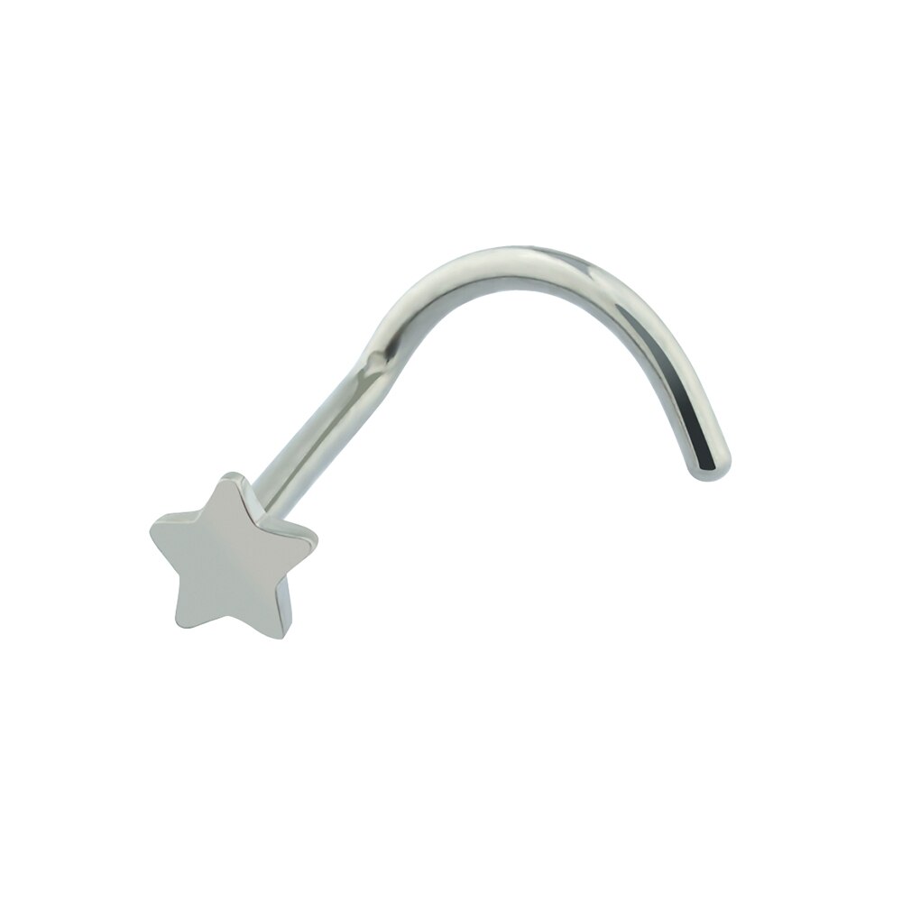 Star nose stud screw titanium 20G