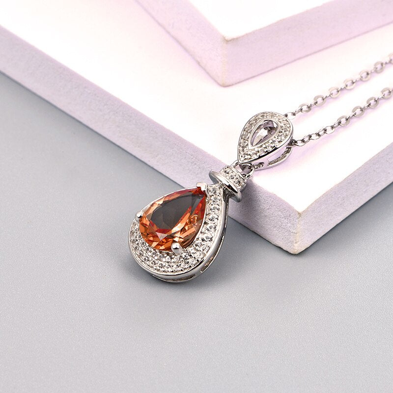 Zultanite necklace teardrop pendant necklace color changing