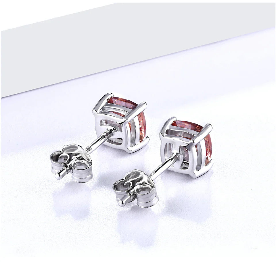 Zultanite stud earrings square minimalist and cute