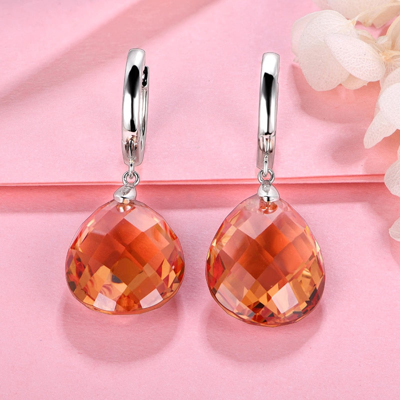 Zultanite gemstone earrings dangle earrings color change