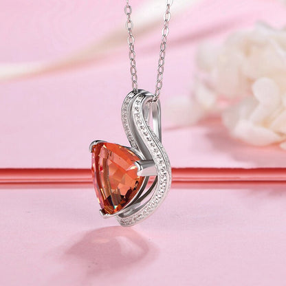 Zultanite necklace heart-shaped