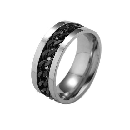 Rotatable bottle opener ring silver