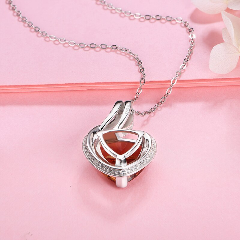 Zultanite necklace heart-shaped