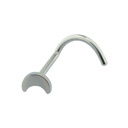 Moon nose stud screw titanium 20G