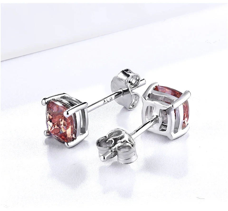 Zultanite stud earrings square minimalist and cute