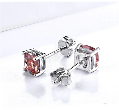 Zultanite stud earrings square minimalist and cute