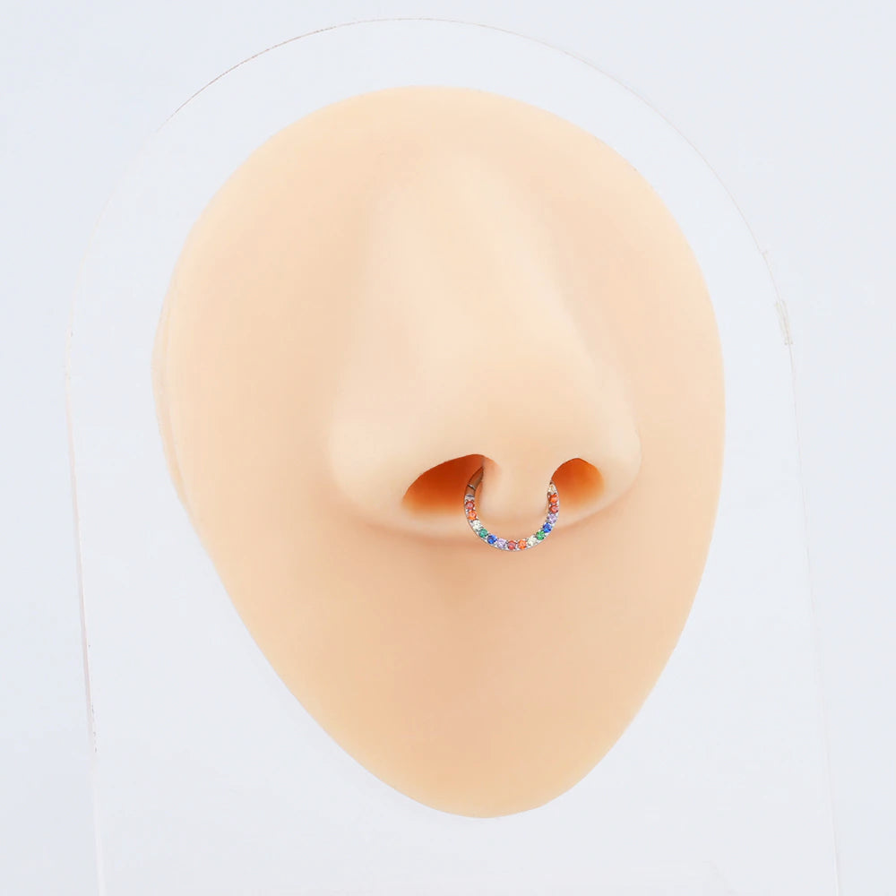 Fancy colored septum rings 16 gauge