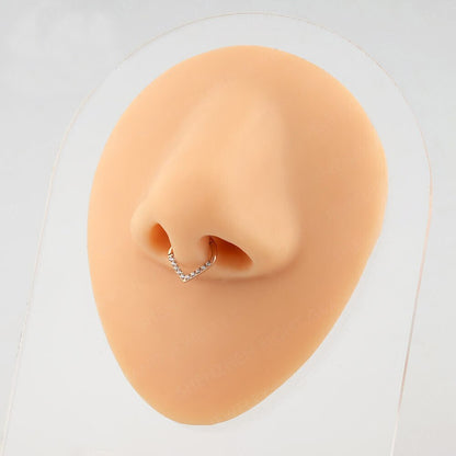Gold septum rings titanium V shape