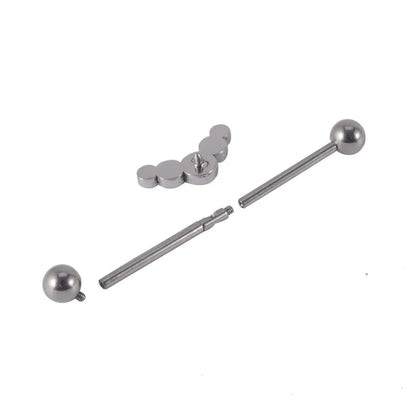 Cool industrial piercing jewelry with 5 stones titanium industrial barbell 14G 36mm