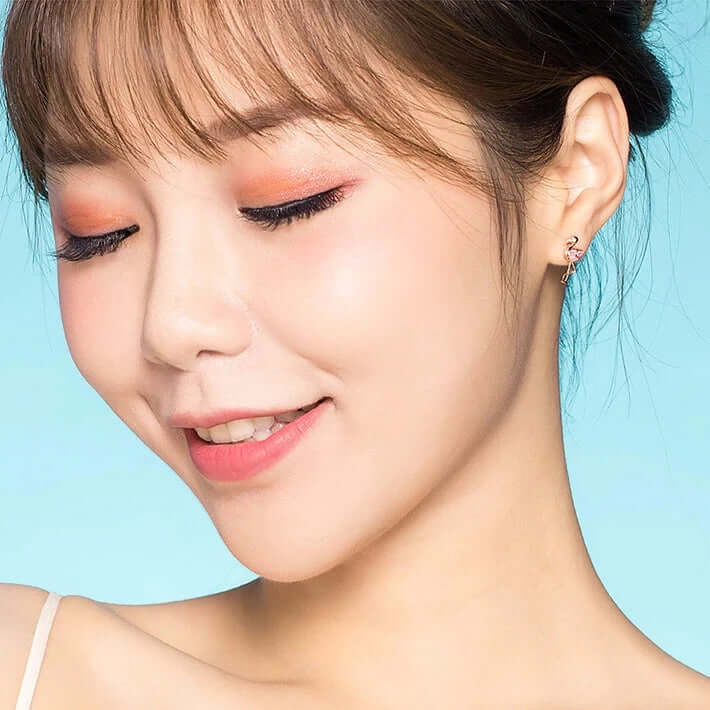 Rose gold flamingo earrings