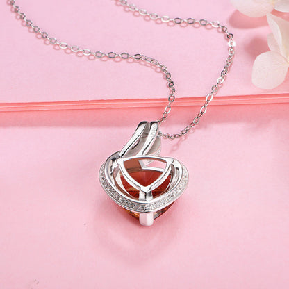 Zultanite necklace heart-shaped