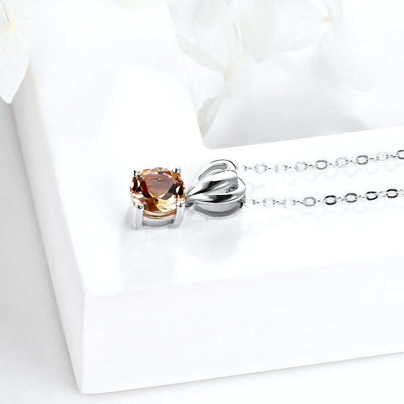 Zultanite necklace round pendant color changing