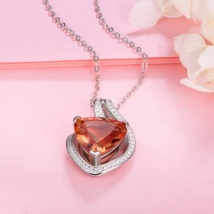Zultanite necklace heart-shaped